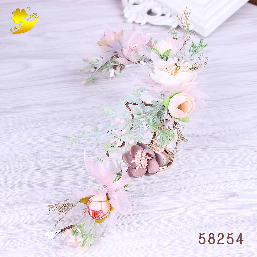New bride headwear, forest-themed fairy beauty, couple honeymoon wreath, studio style, girls' festival performance dress accessories Specification image