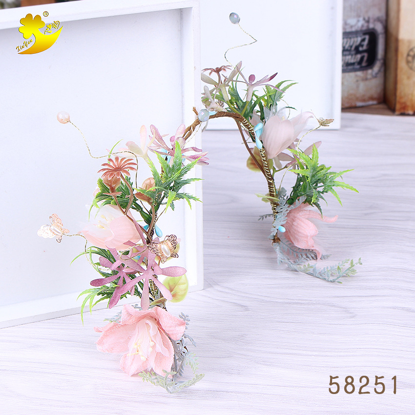 Spring outing, hair accessories, flower garlands, festival performances, photo studios, anniversary celebrations, forest-style Korean retro hair accessories details Picture
