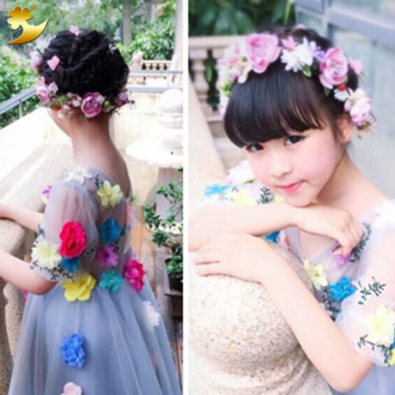 Xinyun Bride's garland headpiece, flower vine Korean-style hair band, wedding dress headpiece, Forest Girl beach hair accessory details Picture