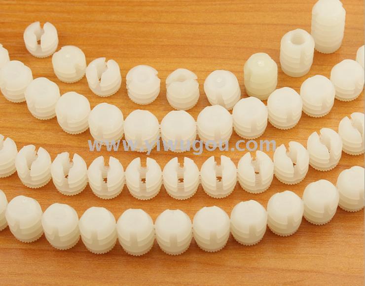 Nylon expansion embedded parts, three-in-one connecting parts, nuts, open embedded parts, plastic nuts, rubber particles