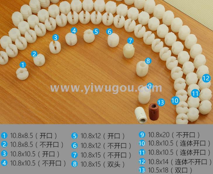 Nylon expansion embedded parts, three-in-one connecting parts, nuts, open embedded parts, plastic nuts, rubber particles Specification image