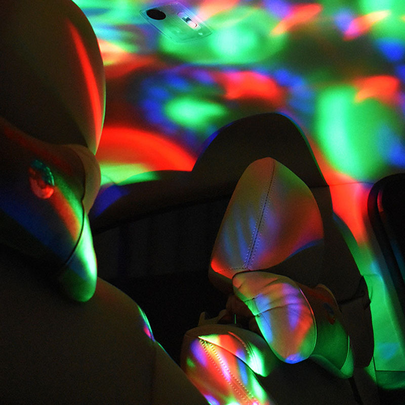 迷你USB车载氛围灯 爆闪3色DJ灯 声控氛围灯聚会舞台装饰灯详情图3