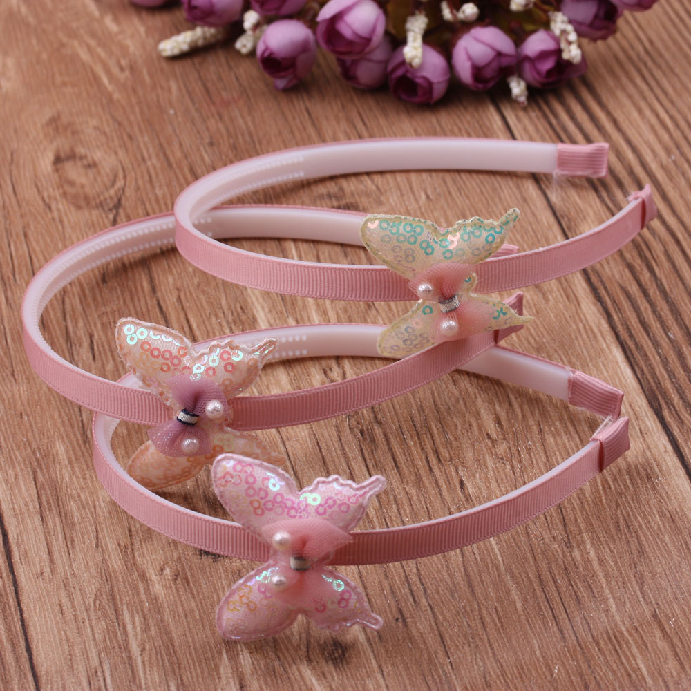 10-yuan store accessories: Children's hair band, simple and anti-slip, sweet hair band with teeth, cute bow headband Specification image