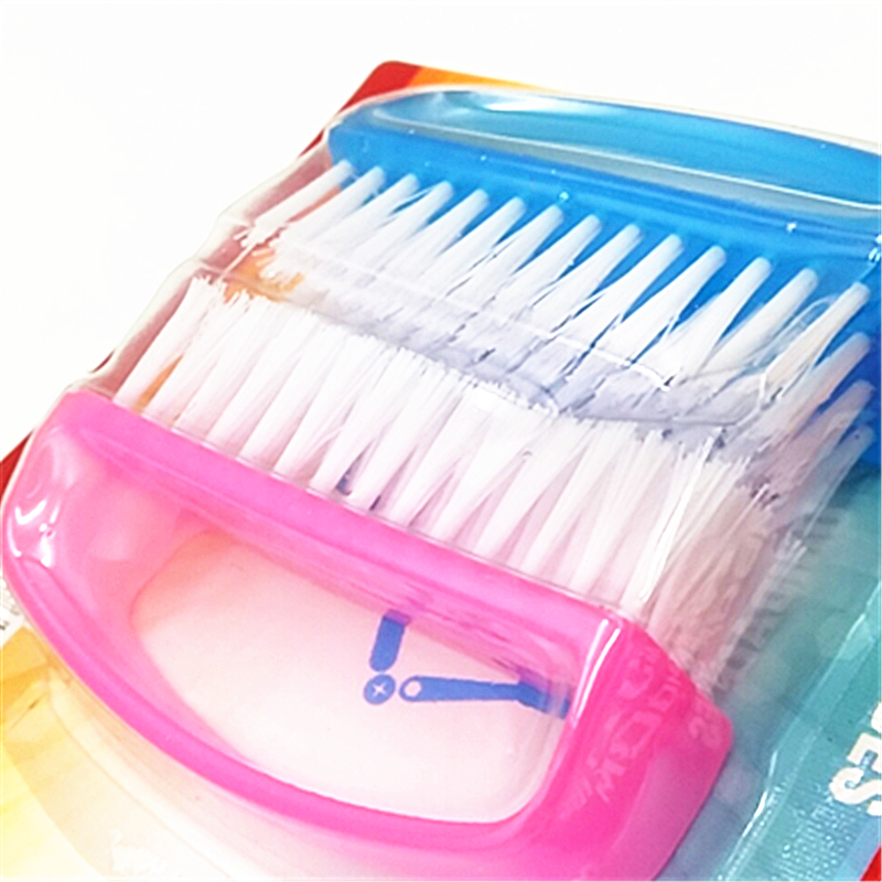 Sunshine Department Store fruit and vegetable brush, kitchenware cleaning tools, pot brush, multi-functional card, 2 plastic brushes details Picture