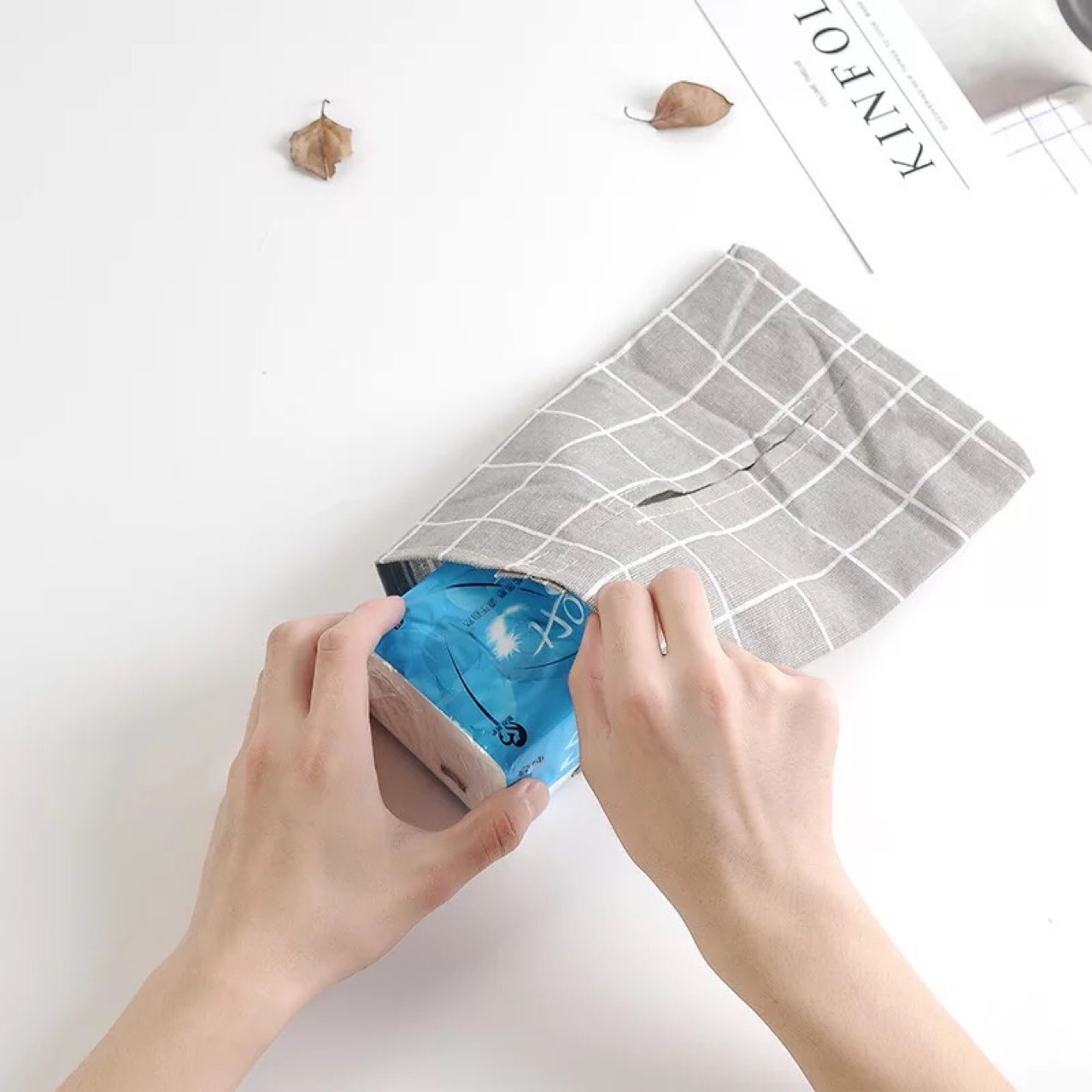 棉麻纸巾套纸巾袋纸抽袋 布艺车载抽纸袋纸巾盒抽纸盒 