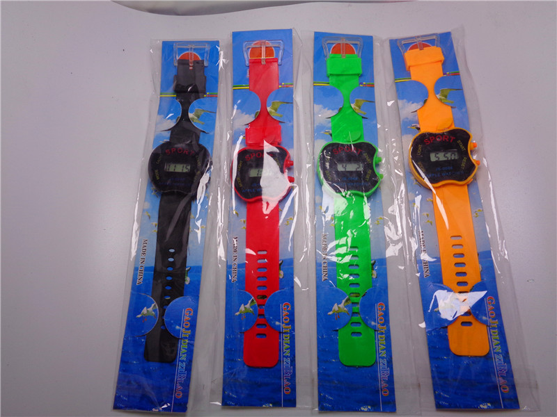 儿童发光运动手表 地摊爆款黑苹果表 男女学生赠送礼品 厂家直销