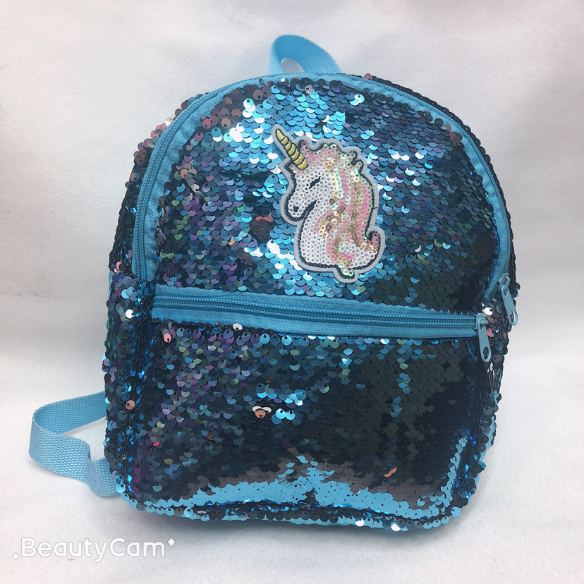 Sequined schoolbag, backpack, sequined unicorn, children's sequined bag, unicorn schoolbag, cartoon bag full figure