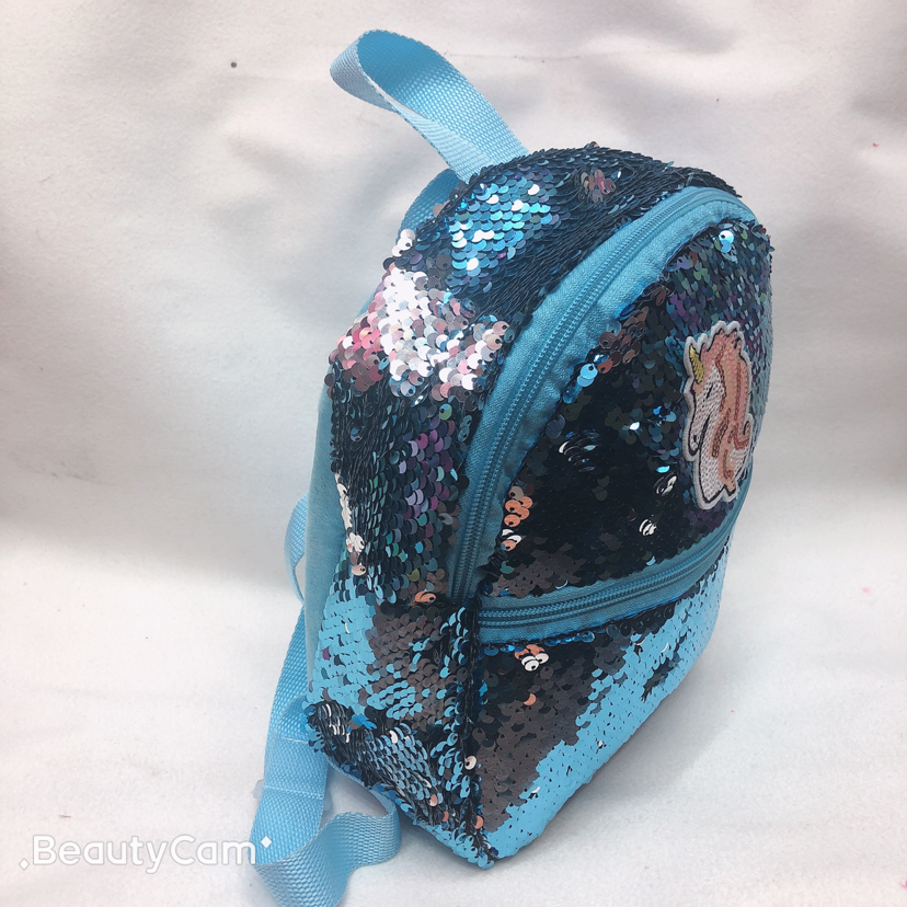 Sequined schoolbag, backpack, sequined unicorn, children's sequined bag, unicorn schoolbag, cartoon bag Specification drawing