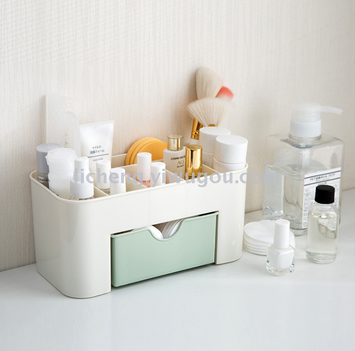 Caja de almacenamiento cosmético caja de organizador cosmético con cajón joyería de escritorio caja de maquillaje productos para el cuidado de la piel caja de aseo Item Picture