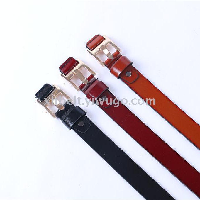 Korean version of leather belt fashion pin buckle leisure popular money