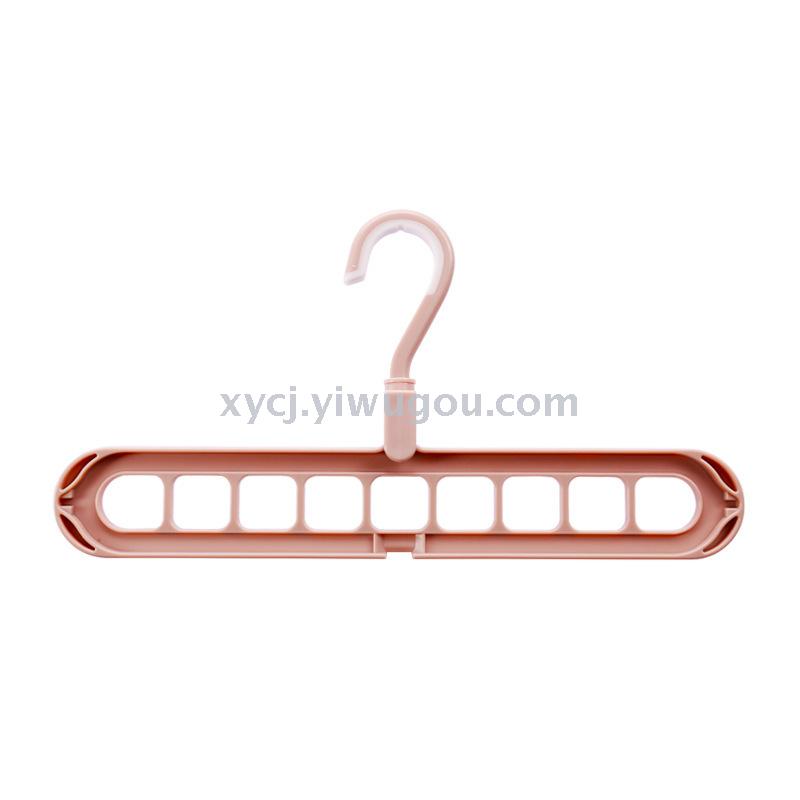 A popular multi-functional rotating and folding clothes rack, the same 9-hole magic clothes drying rack as Douyin Application Scenario