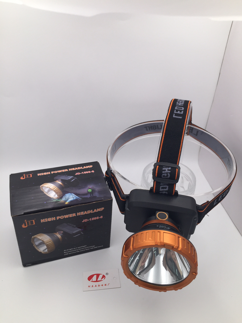 Outdoor headlight Strong waterproof headlight Rechargeable battery mountaineering hiking super bright headwear miner light