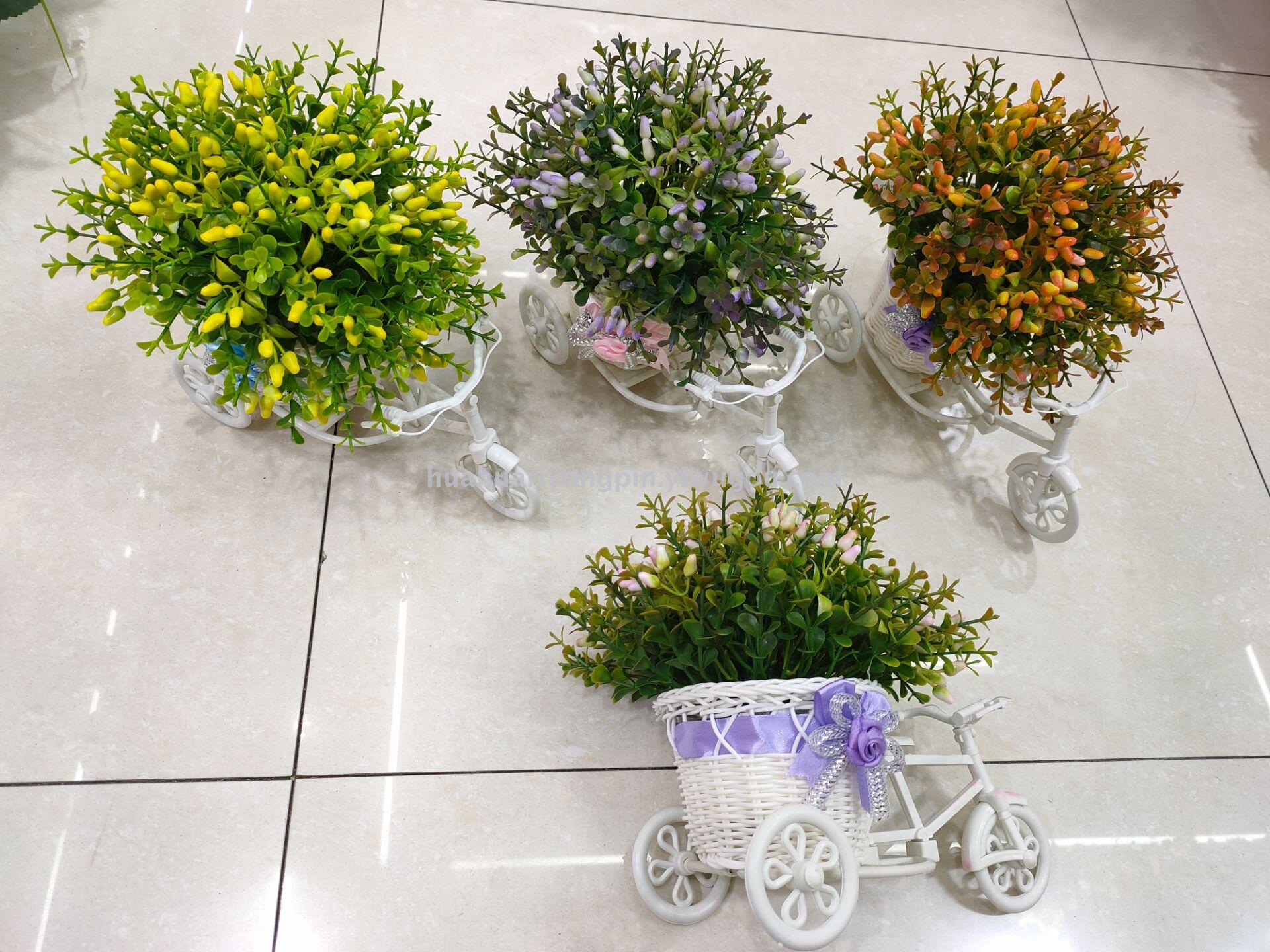 Simulation plant bicycle small fruit green plant decoration living room bedroom dining table and so on