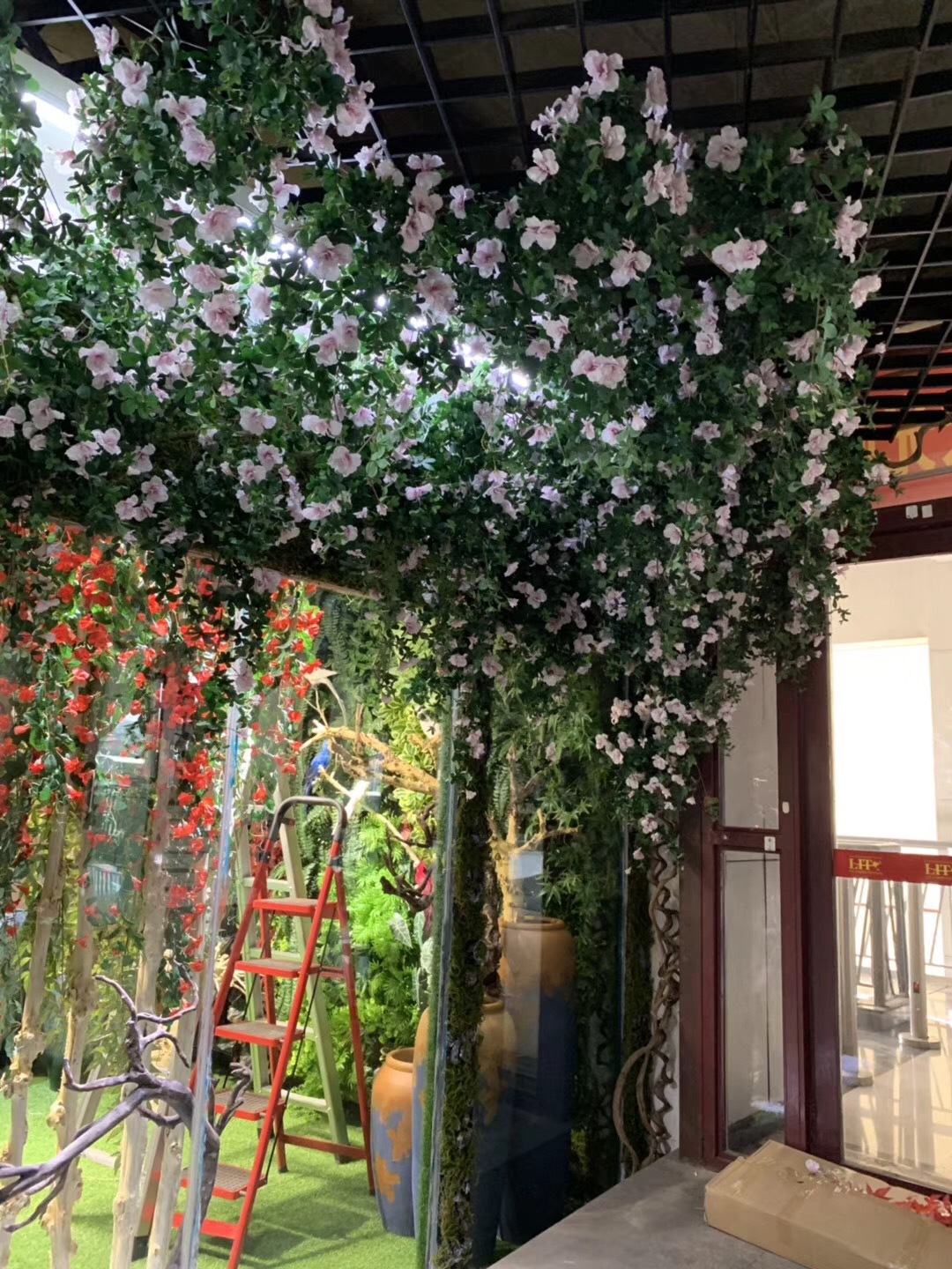 Simulated Nandina bamboo leaves and branches, wedding props, simulated leaves, artificial leaves, simulated branches, garden branches, simulated leaves Specification image