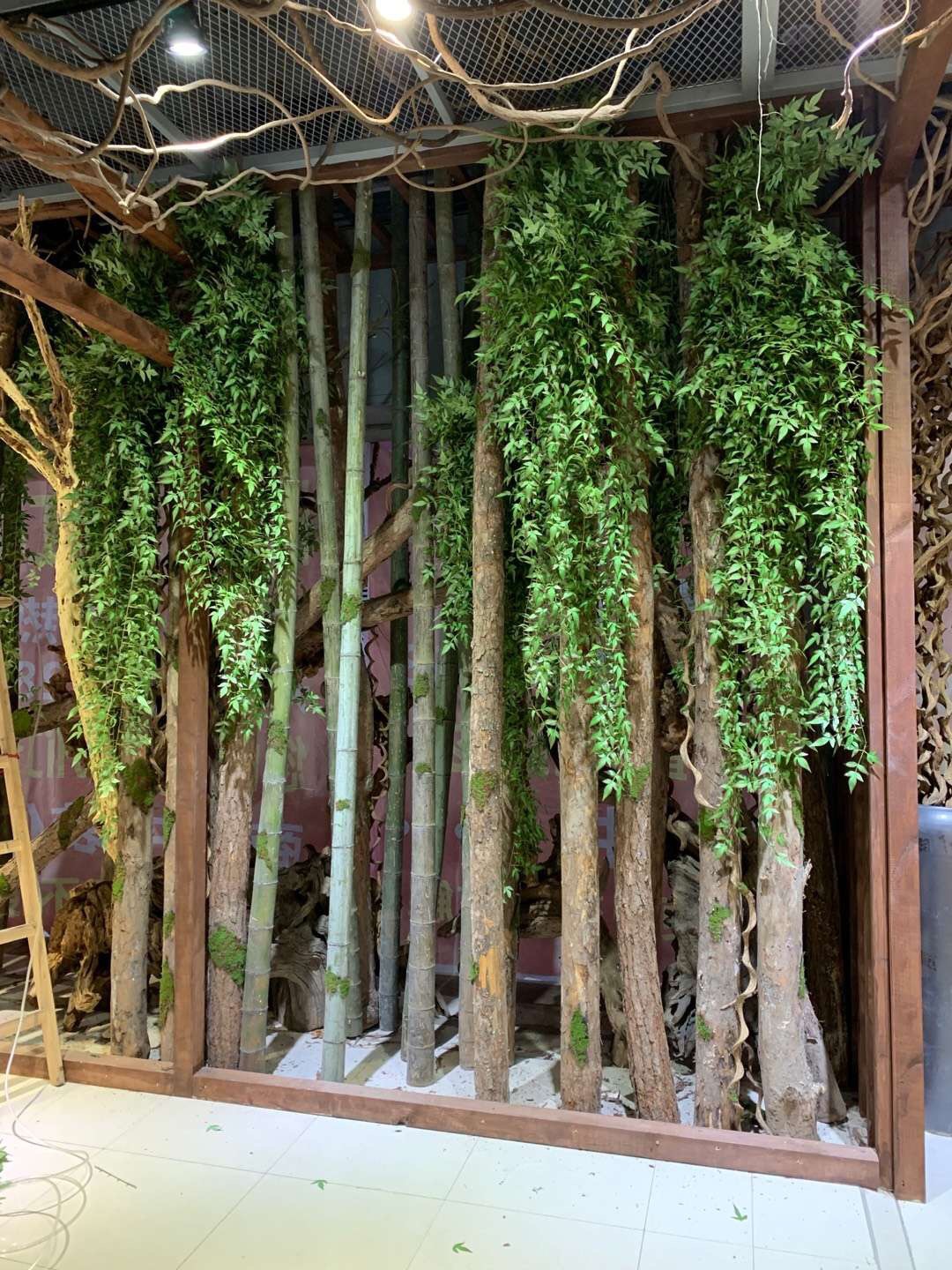 Simulated Nandina bamboo leaves and branches, wedding props, simulated leaves, artificial leaves, simulated branches, garden branches, simulated leaves