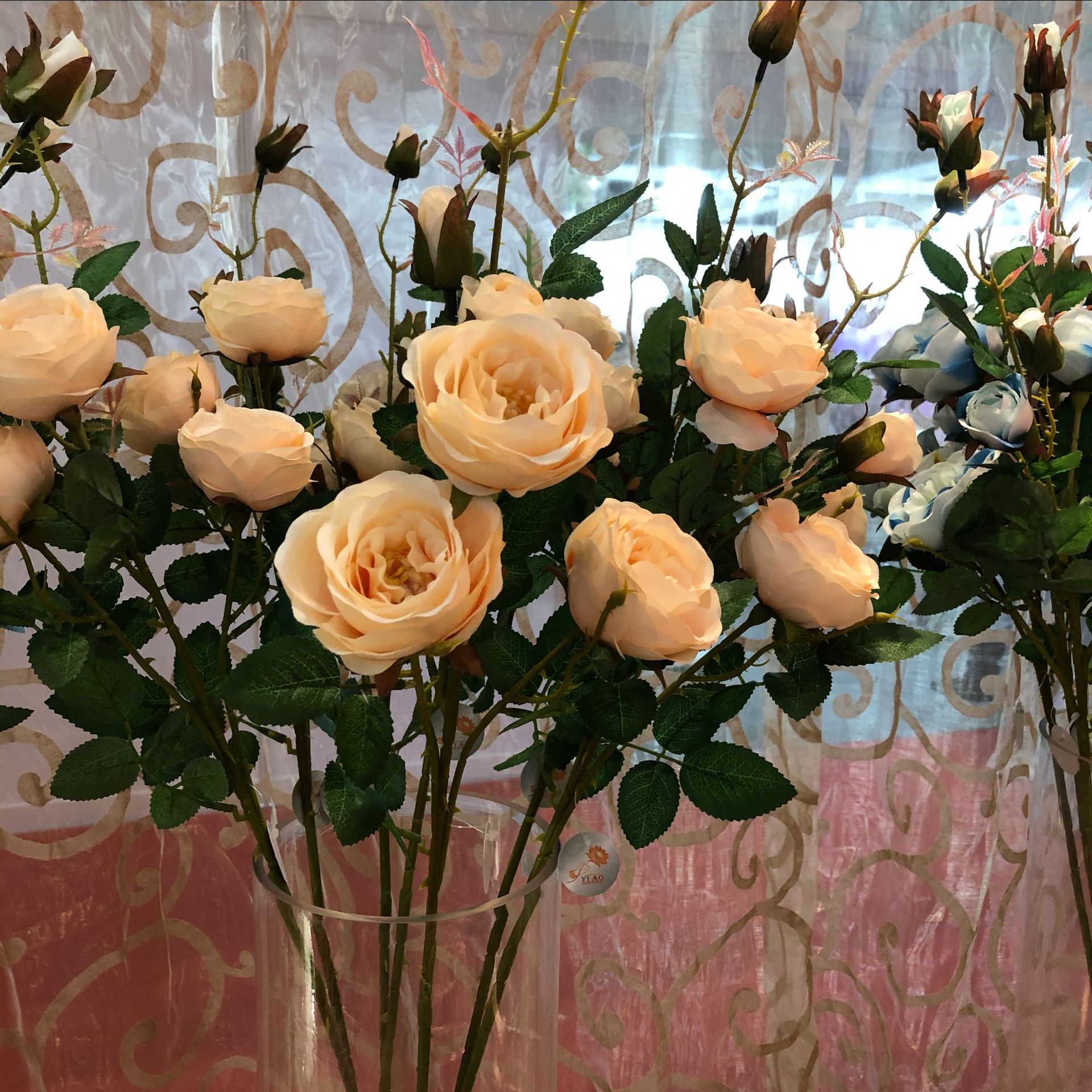 Simulation rose happy rose wedding decoration decoration wedding floral home design 6 happy rose camellia thumbnail