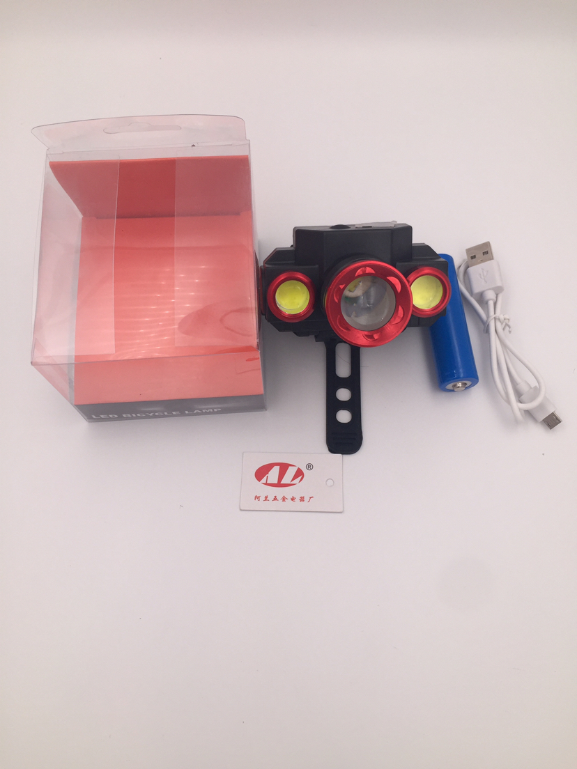 Strong light bike lights with battery USB rechargeable PPC packaging lights