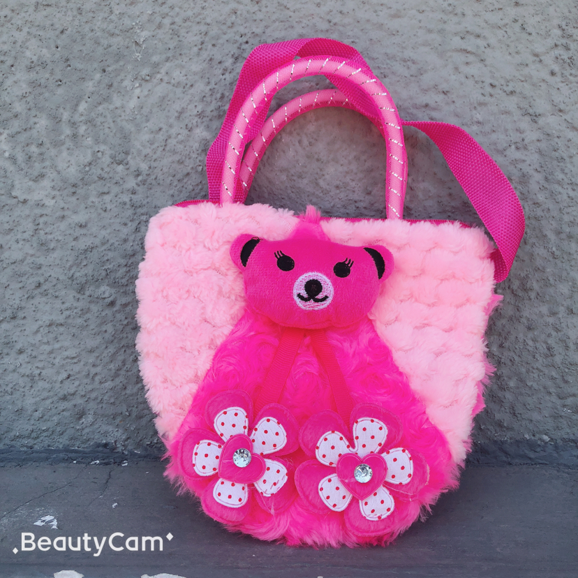 Plush shoulder bag for export, animal head, fur bag, gold thread, hand-held animal head shoulder bag backpack