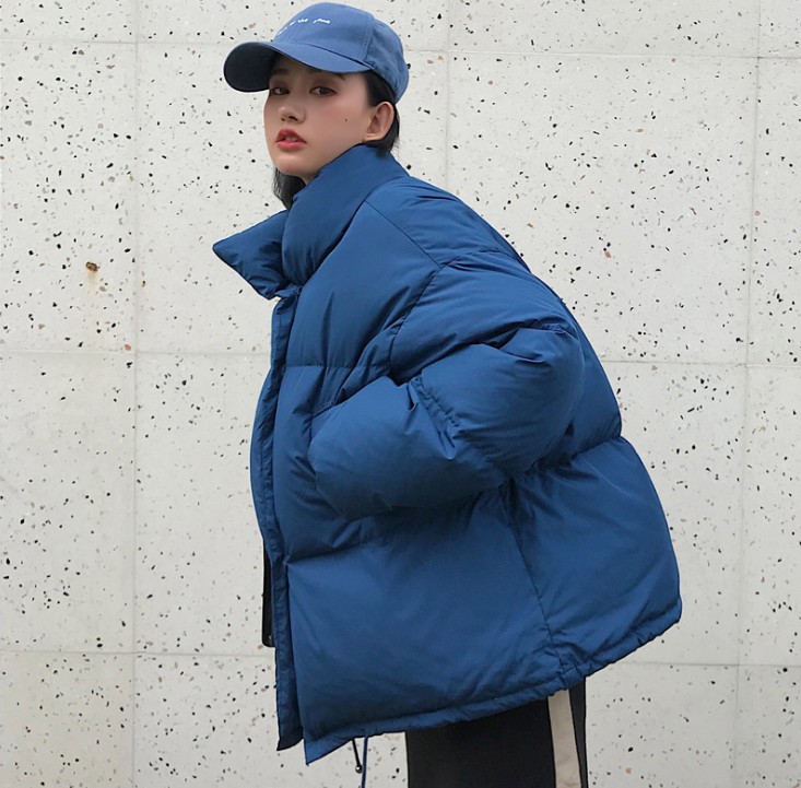 New large-sized thickened bread jacket, down jacket, cotton-padded jacket, student stand-up collar short coat for women