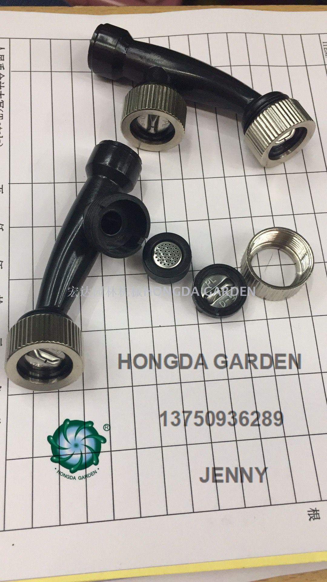 PL D-5 sprayer nozzle, fan-shaped double-head double-hole sprayer, fine mist sprayer, agricultural atomization nozzle Specification drawing