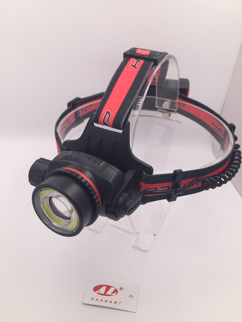 Rotary focus Headlight T6 Bulb COB Riding night Fishing Long shot waterproof headlight