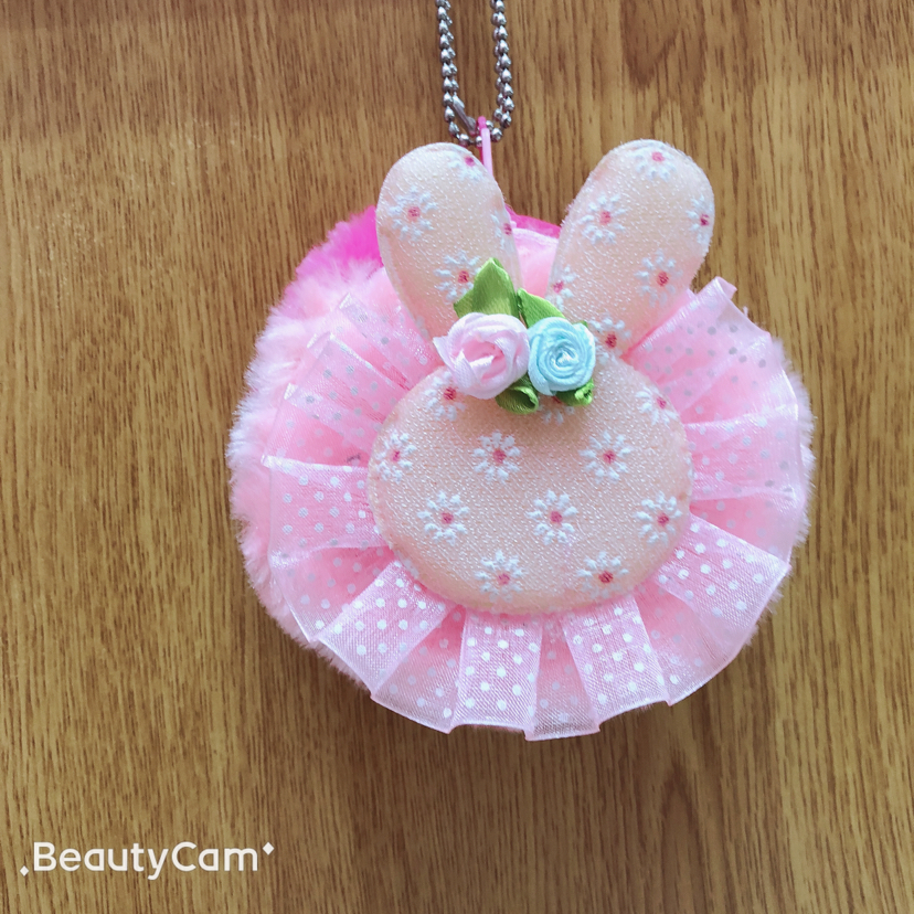 Plush coin purse patch accessories wallet, rabbit wallet, cartoon wallet, 8cm fluffy coin purse, children's bag