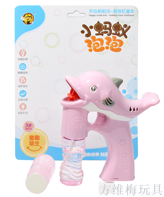Solid-color new sharp-billed dolphin bubble gun Specification drawing