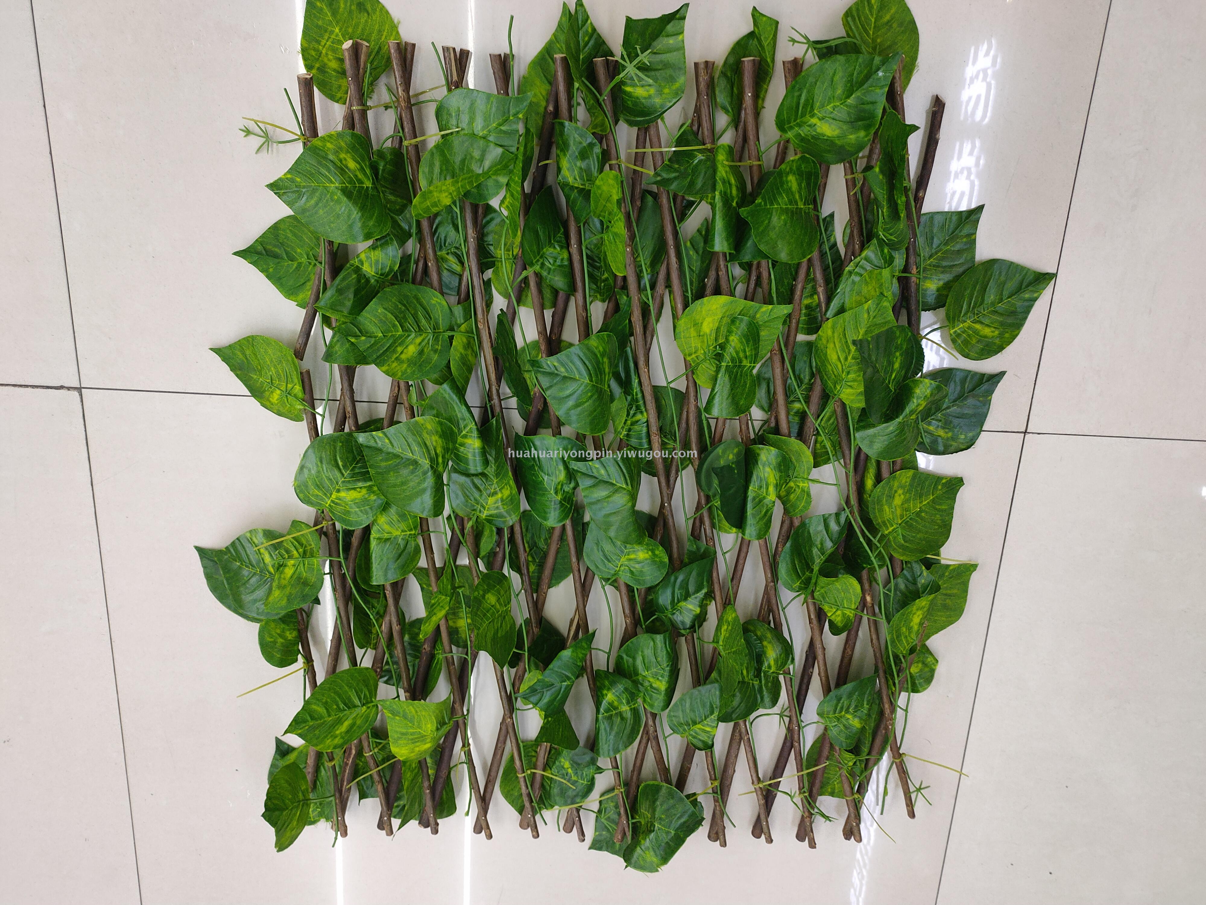 New simulation fence fence green leaf plants fake flower decorations bonsai plants housewares roof decoration