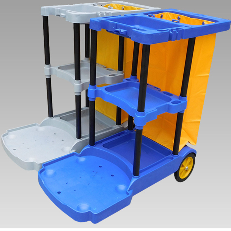 Hotel linen cart, hotel room service cart, stainless steel single-sided and double-sided room entrance cart, cleaning and sanitation work cart