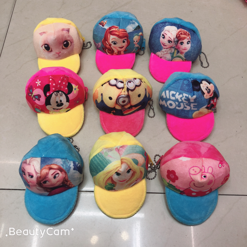 Plush wallet, hat wallet, coin purse, cartoon head hat wallet, baseball cap coin purse Specification image