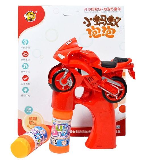 New solid-color motorcycle bubble machine bubble gun full figure