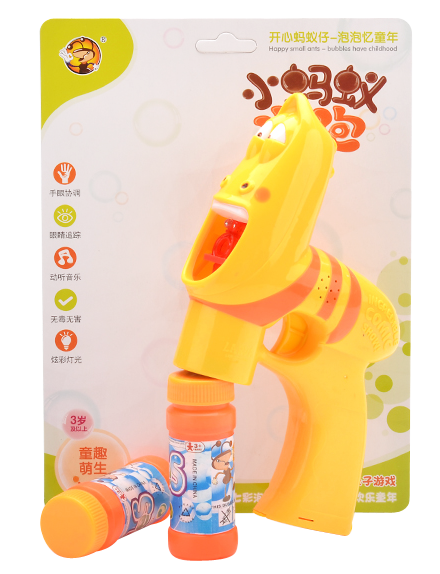 Solid-color big red bug. Yellow bug bubble machine, bubble gun, music, light, fully automatic bubble-blowing toy full figure