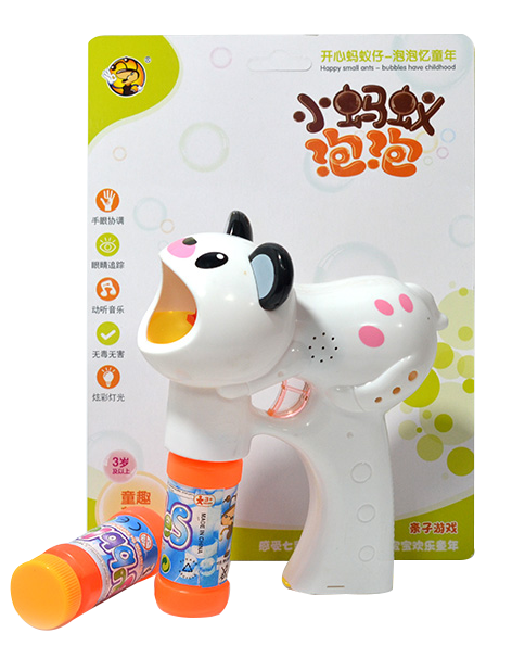 实色小猎豹泡泡机 泡泡枪音乐发光全自动吹泡泡玩具