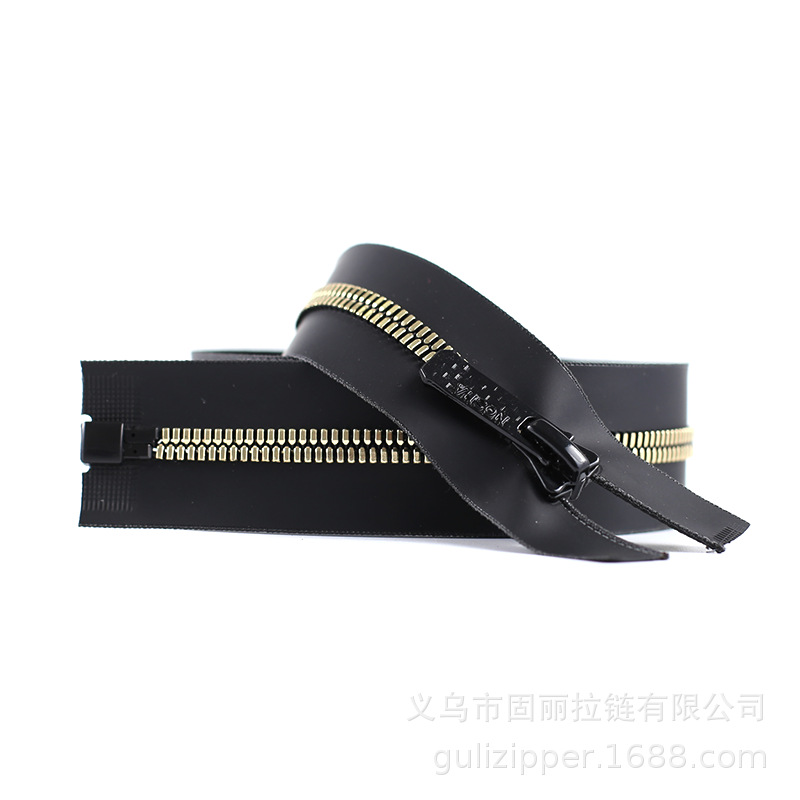 3.5.8号树脂拉链防水胶膜电镀金齿羽绒服棉衣外套时尚个性拉链