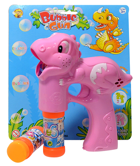 Douyin electric solid-color dinosaur bubble machine bubble gun details Picture