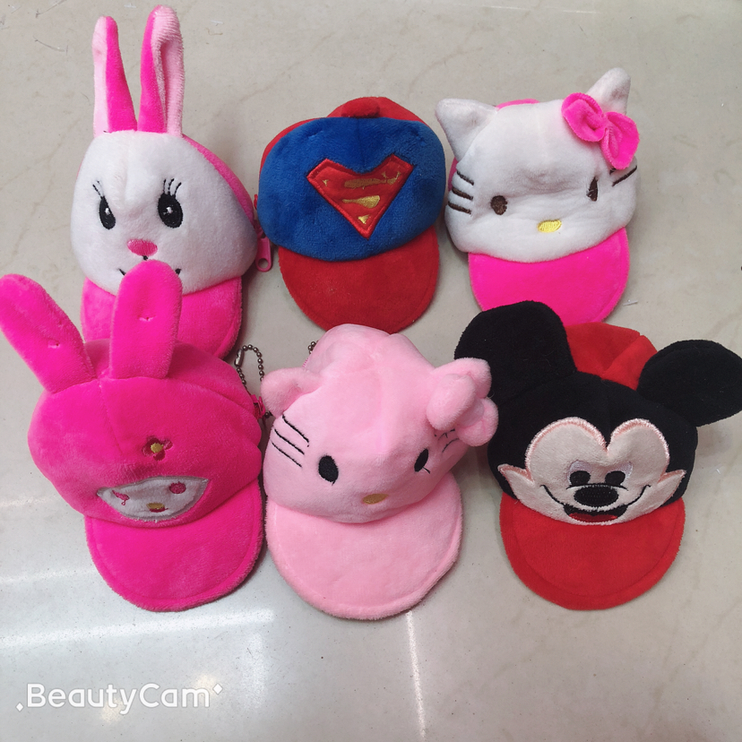 Plush wallet, children's coin purse, baseball cap, special wallet, cartoon coin purse, three-dimensional hat wallet, coin purse Specification image