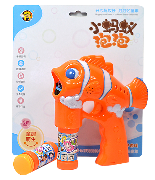 Douyin Electric Solid color clown fish bubble machine bubble gun thumbnail