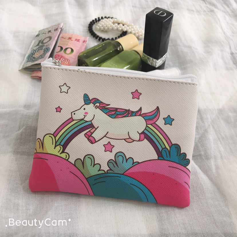 pu bag, coin purse, cartoon bag, unicorn wallet, double-sided hot stamping wallet Application Scenario