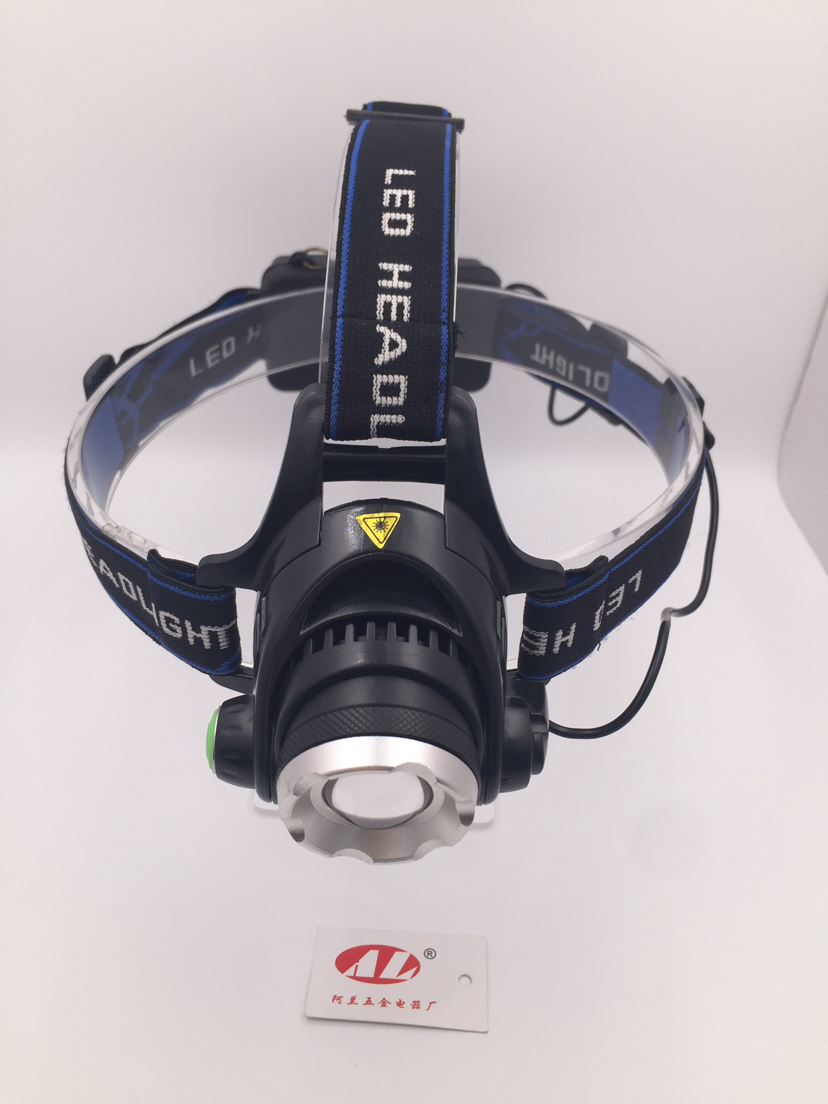 Head switch retractable focus with flash battery rechargeable headlight