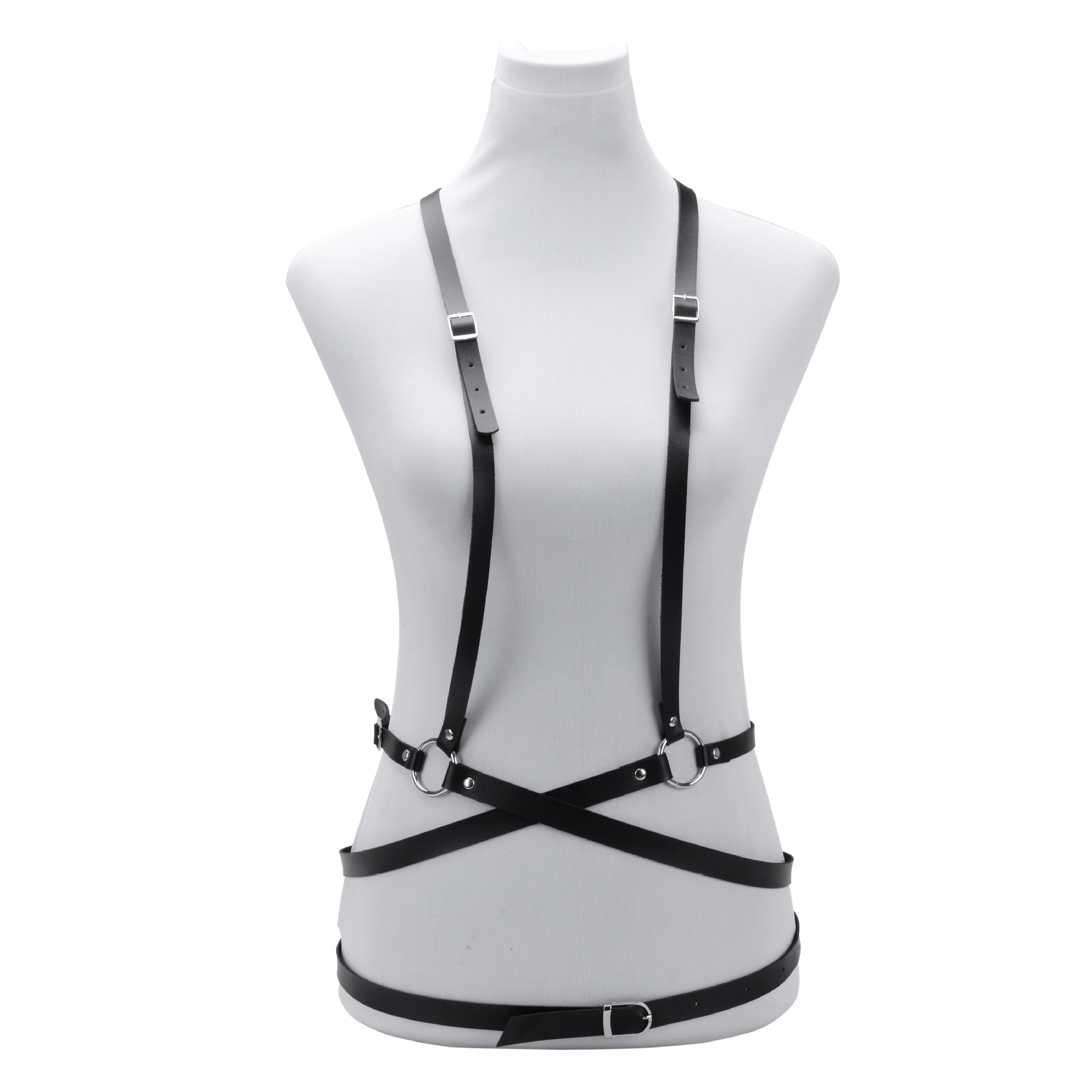 In 2018, a half-length skirt top with adjustable speed for women was sold through PU leather women's clothing accessories and tight belts