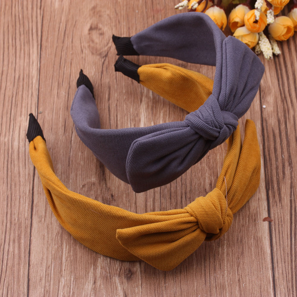 Korean hair bands, bow hair clips, the same style as Internet celebrities, simple and versatile, anti-slip hair bands for women and adults details Picture