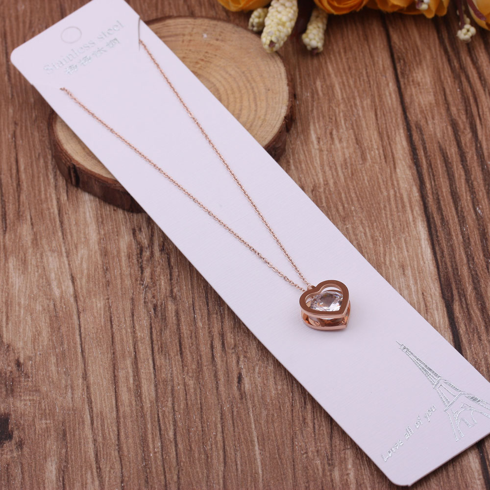 Four-leaf clover necklace, 18k rose gold, Taiyuan Iron and Steel color gold titanium steel collarbone chain, Instagram cool clover pendant, Internet celebrity details Picture