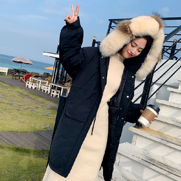 Autumn and winter down jackets for women with large fur collars, loose cotton-padded jackets for students, fashionable outerwear Application Scenario