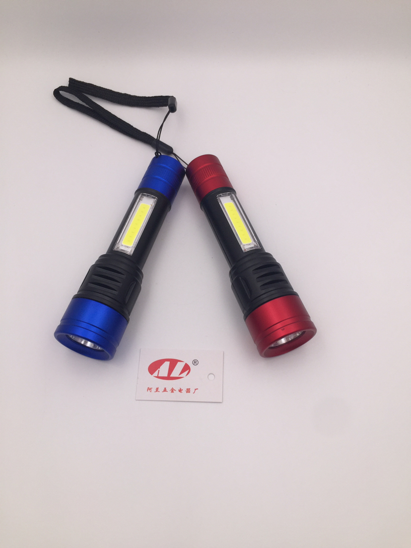 Charging multi-function flashlight strong light small flashlight distant home outdoors