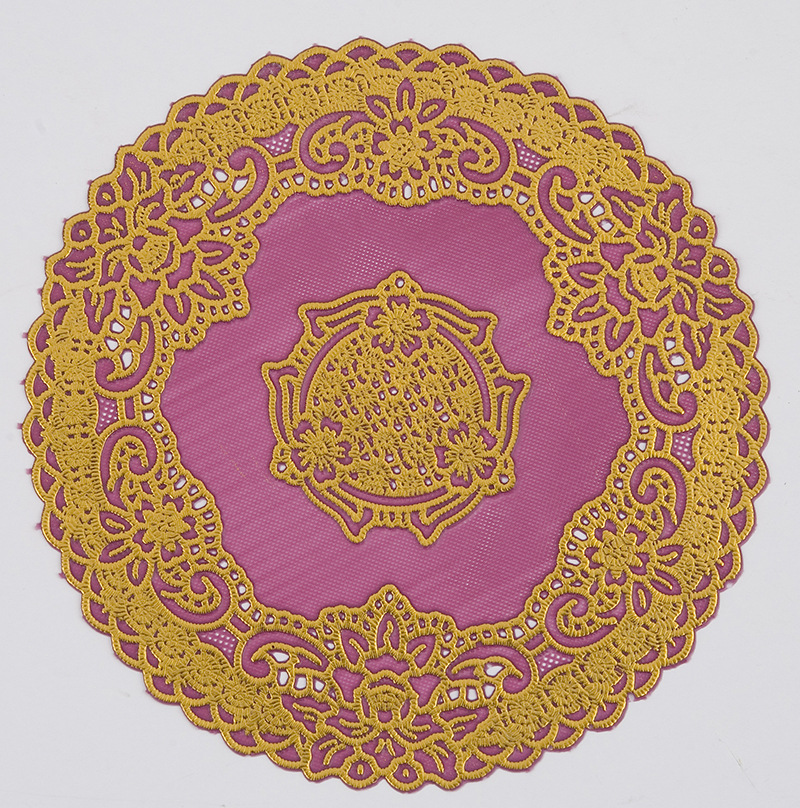 Creative gift gilding pads, 20cm round small coasters, ceramic bowl placemats, wholesale anti-slip ashtrays and vase pads Specification image