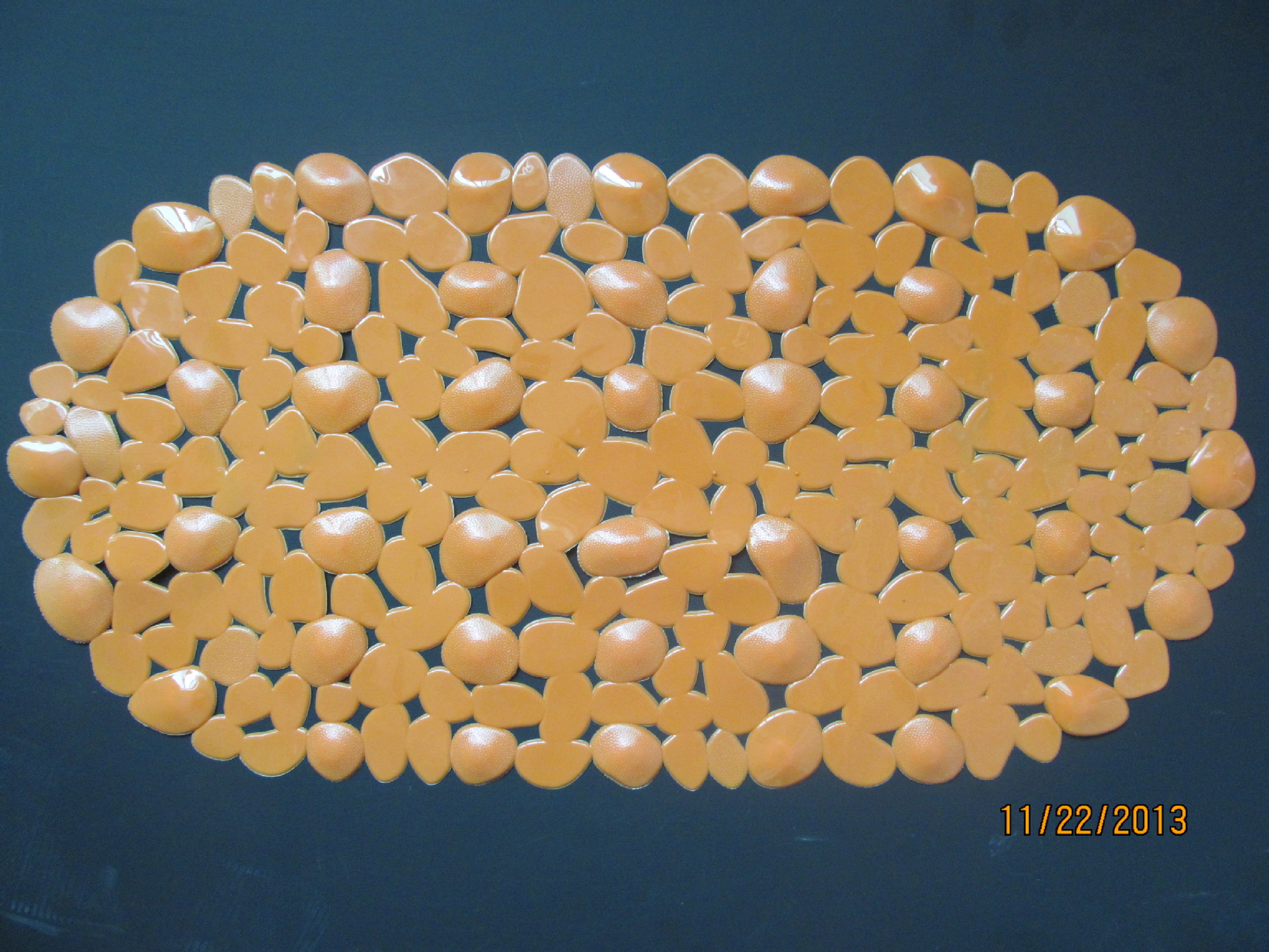 浴室防滑垫椭圆实色防滑垫洗澡带吸盘防滑垫浴缸垫 卫生间地垫