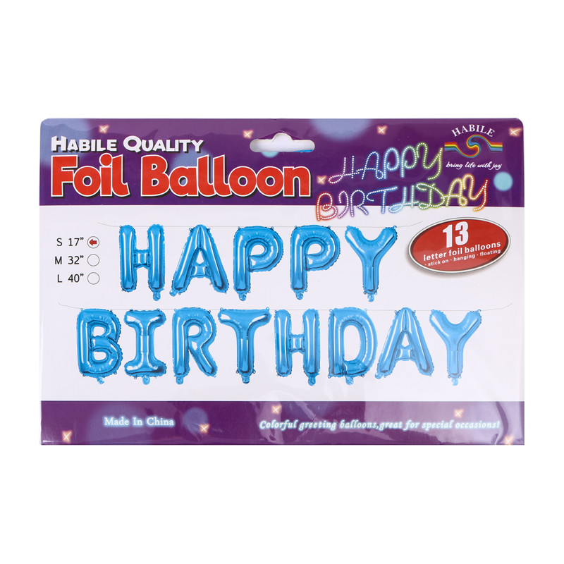生日派对装饰字母气球生日派对布置用品