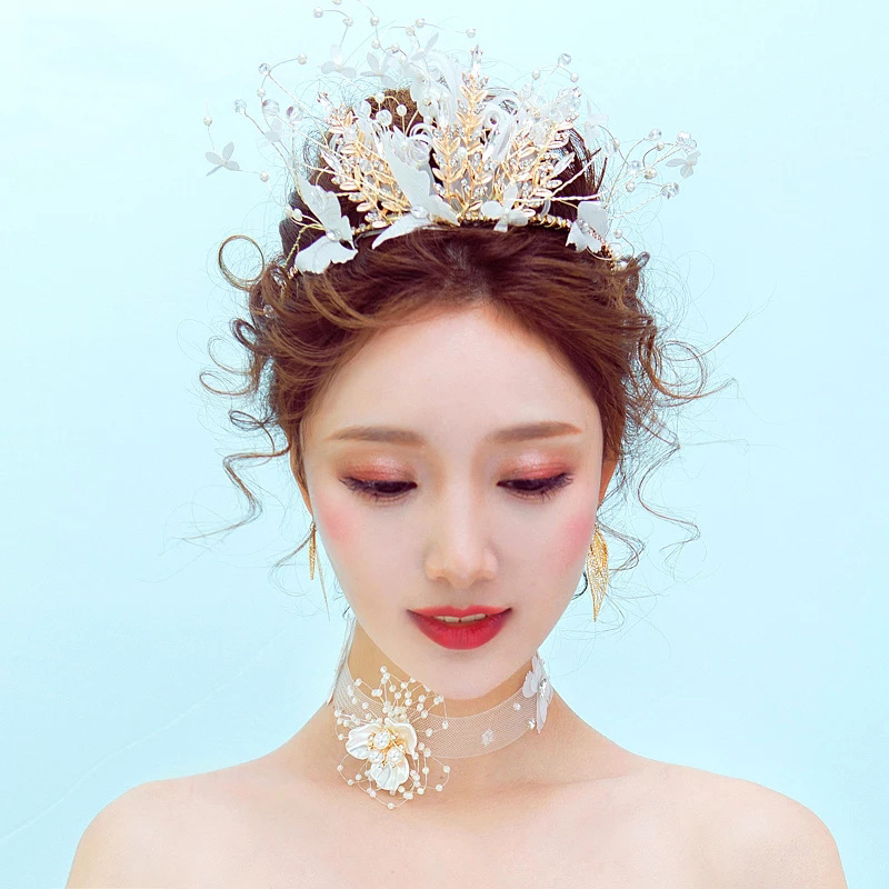 Xinyun Bride Accessories, new crown hairband, vacation wedding photography, Yiwu hair accessories, headwear, semi-ring fashionable hairband