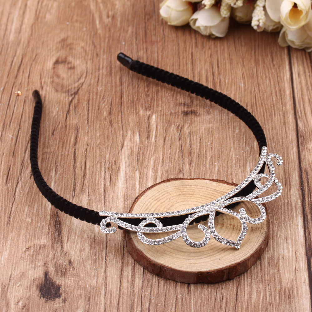 Hair clips, water diamond headbands, hair clips, hair flower headbands, Korean wide-edge pressed simple clips for ladies' hair Specification image