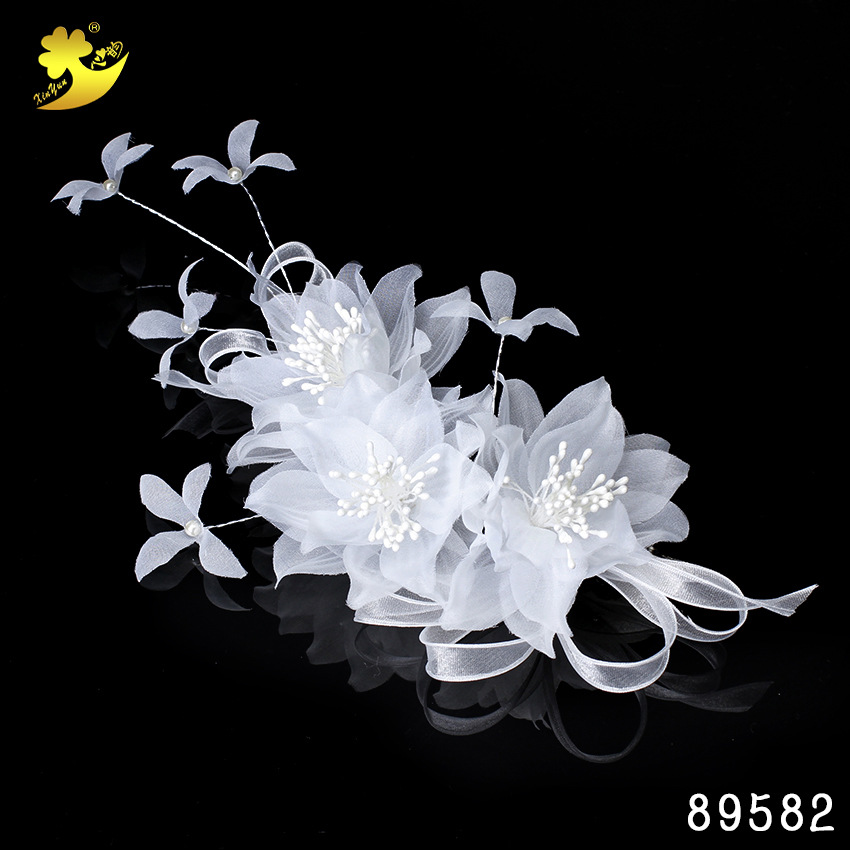 Direct sales of Korean updo style hair flowers, fairy hair accessories, handcrafted 2018 hair accessories, hair clips, wedding bridesmaid visual items